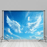 Lofaris Blue Sky Angel Wings Cloud Backdrop For Photo Booth